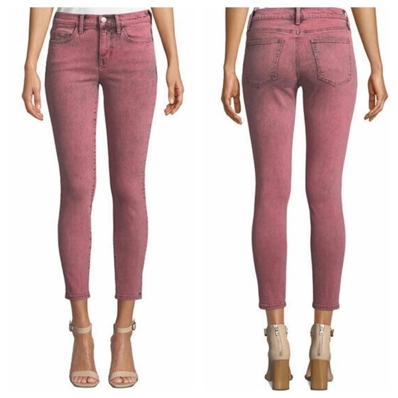 Current/Elliott Pink Acid Wash Mid Rise Skinny Jeans-NWT - Picture 1 of 11